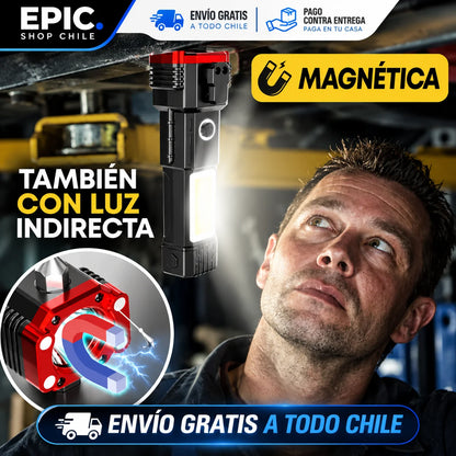 Linterna táctica Multifuncional 4 en 1 Recargable